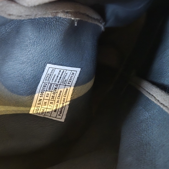 UGG Plaid Suede Riding Boots Size 7 - Picture 4 of 5